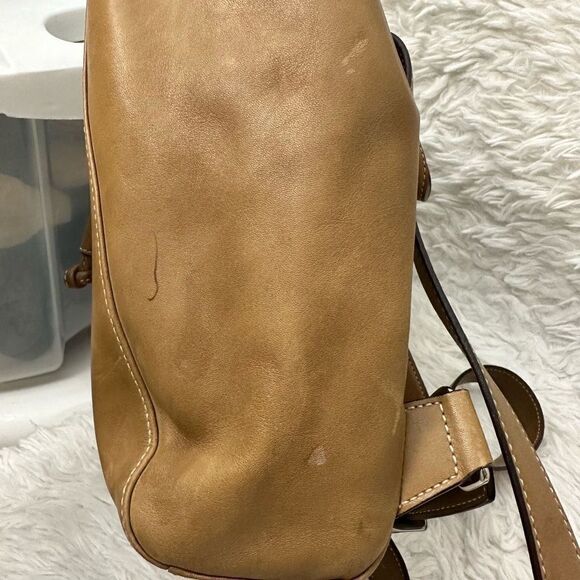 COACH Vintage Light Tan Leather Legacy Drawstring Backpack Bag 9569 small - Picture 11 of 11